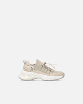Knitted sneakers with laces and cord lock - | Pinko