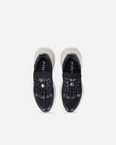 Sneakers in maglia con lacci e fermacorda - | Pinko