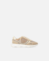 Sneakers in mesh e suede con logo Love Birds - | Pinko