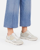 Sneakers από mesh και σουέτ με λογότυπο Love Birds - | Pinko