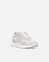 Sneakers από mesh και σουέτ με λογότυπο Love Birds - | Pinko