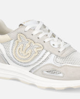 Sneakers από mesh και σουέτ με λογότυπο Love Birds - | Pinko