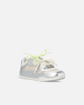 Sneakers laminate con lacci doppi e applicazioni gioiello - | Pinko