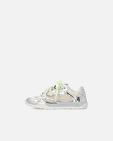 Sneakers laminate con lacci doppi e applicazioni gioiello - | Pinko