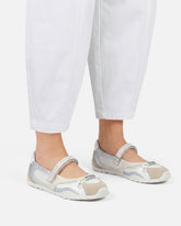 Sporty ballet flats with inserts and PINKO lettering - | Pinko