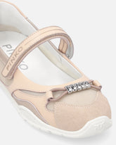 Sporty ballet flats with inserts and PINKO lettering - | Pinko