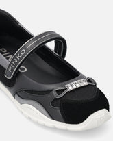 Sporty ballet flats with inserts and PINKO lettering - | Pinko