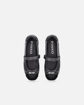 Sporty ballet flats with inserts and PINKO lettering - | Pinko