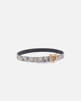 Cintura con stampa pitone e fibbia Love Birds 3 cm -  | Pinko