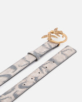 Cintura con stampa pitone e fibbia Love Birds 3 cm -  | Pinko