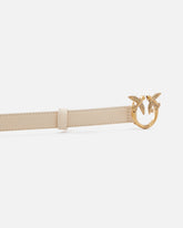 Cintura sottile Love Birds in pelle 2cm -  | Pinko