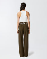 Top a canotta a costine con logo -  | Pinko
