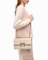 Borsa media a tracolla Love Bag One Chevron - Bianco | Pinko