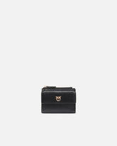 Piccolo portafoglio compatto in pelle shiny con logo -  | Pinko
