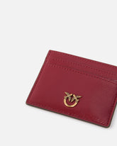Portacarte in pelle shiny con logo -  | Pinko
