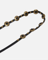 Cintura sottile con placche incise in metallo 1cm -  | Pinko