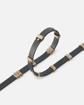 Thin leather belt with metal rings, 1.5cm -  | Pinko