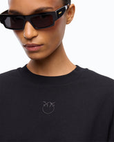 Camiseta con mangas anchas y logotipo Love Birds -  | Pinko