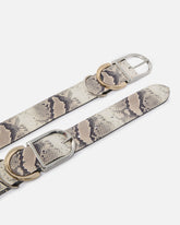 Cintura con stampa pitone e passanti metallici 4 cm -  | Pinko