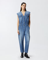 Sleeveless denim jumpsuit -  | Pinko