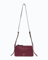 Petit sac à bandoulière Mini Double Bag en cuir - Rose | Pinko