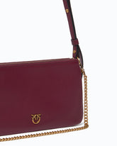 Petit sac à bandoulière Mini Double Bag en cuir - Rose | Pinko
