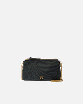 Borsa a tracolla piccola Double Bag Mini in nylon con stampa animalier -  | Pinko