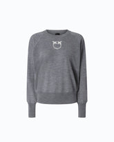 Sweater with Love Birds logo -  | Pinko