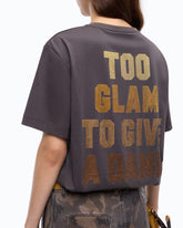 T-shirt «Too Glam To Give A Damn» με στρας -  | Pinko