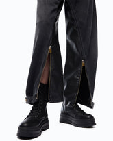 Balloon-fit jeans with coated canvas inserts -  | Pinko