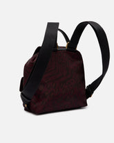 Zaino medio in nylon con stampa animalier -  | Pinko