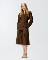 Giacca in cotone con cintura -  | Pinko