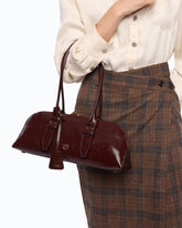 Borsa a mano grande Escape Bag Horizontal in pelle new shiny -  | Pinko