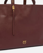 Borsa shopper media in pelle con dettagli in metallo -  | Pinko