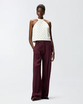Pantaloni in jacquard con motivo cravatteria -  | Pinko
