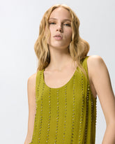 Top a canotta con righe gioiello -  | Pinko