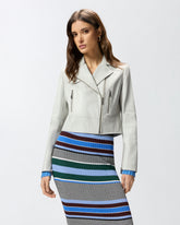 Giacca chiodo stile biker in nappa -  | Pinko