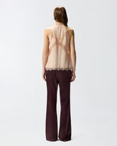 Top con scollo all'americana e pizzo -  | Pinko