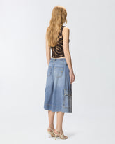 Bermuda utility in denim con cintura -  | Pinko