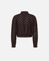 Camicia cropped con ricamo sangallo -  | Pinko