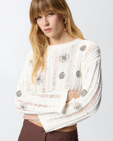 Maglione traforato con dettagli gioiello -  | Pinko