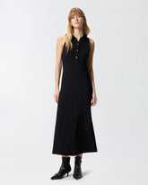 Abito lungo a costine con collo a bandana -  | Pinko