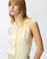 Top con nodo a bandana e bottoni -  | Pinko