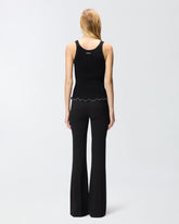 Ribbed vest top with logo -  | Pinko