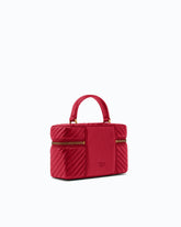 Small beauty case with shoulder strap chevron nappa -  | Pinko