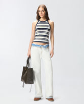 Jeans con vita risvoltabile a contrasto -  | Pinko