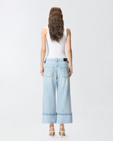 Jeans cropped con cintura in pelle -  | Pinko