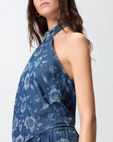 Top in denim floreale -  | Pinko