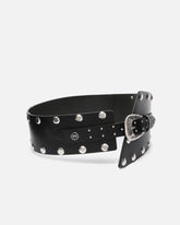 Cintura in pelle con borchie e cinturino 15 cm -  | Pinko