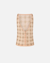 Top smanicato in tulle con cristalli -  | Pinko